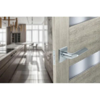 Дверные ручки Edson P8Q2, без запирания, цвет матовый хром
