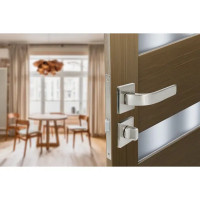 Дверные ручки Edson WC7Q2, с запиранием, цвет никель