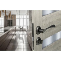 Дверные ручки Edson WC5R1, с запиранием, цвет графит