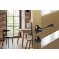 Дверные ручки Edson WC5R1, с запиранием, цвет графит