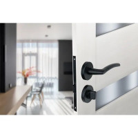 Дверные ручки Edson WC3R4, с запиранием, цвет черный