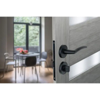 Дверные ручки Edson WC3R4, с запиранием, цвет черный