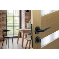 Дверные ручки Edson WC3R4, с запиранием, цвет черный