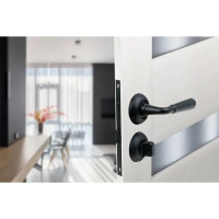 Дверные ручки Edson WC6R1, с запиранием, цвет черный