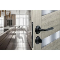 Дверные ручки Edson WC6R1, с запиранием, цвет черный
