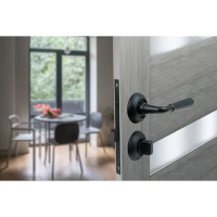 Дверные ручки Edson WC6R1, с запиранием, цвет черный