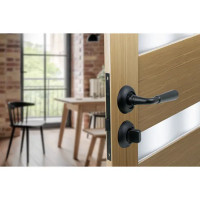 Дверные ручки Edson WC6R1, с запиранием, цвет черный