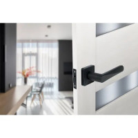 Дверные ручки Edson P12Q1, без запирания, цвет черный