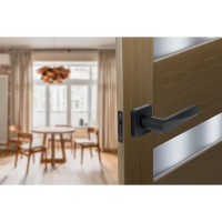 Дверные ручки Edson P12Q1, без запирания, цвет черный
