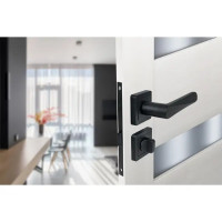 Дверные ручки Edson WC12Q1, с запиранием, цвет черный