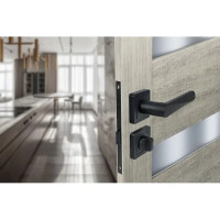 Дверные ручки Edson WC12Q1, с запиранием, цвет черный