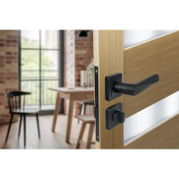 Дверные ручки Edson WC12Q1, с запиранием, цвет черный