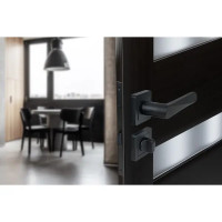 Дверные ручки Edson WC12Q1, с запиранием, цвет черный