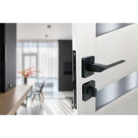Дверные ручки Edson WC13Q1, с запиранием, цвет черный
