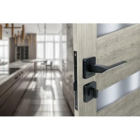 Дверные ручки Edson WC13Q1, с запиранием, цвет черный