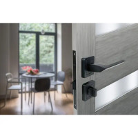 Дверные ручки Edson WC13Q1, с запиранием, цвет черный