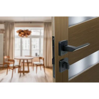 Дверные ручки Edson WC13Q1, с запиранием, цвет черный