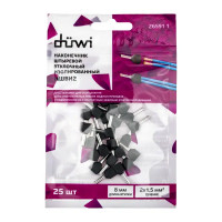 Наконечник-гильза Duwi НШВИ 2 1.5-8 мм цвет черный 25 шт.