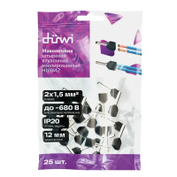 Наконечник-гильза Duwi НШВИ 2 1.5-12 мм цвет черный 25 шт.