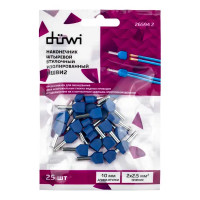 Наконечник-гильза Duwi НШВИ 2 2.5-10 мм цвет синий 25 шт.