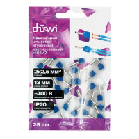 Наконечник-гильза Duwi НШВИ 2 2.5-13 мм цвет синий 25 шт.