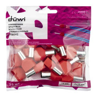 Наконечник-гильза Duwi НШВИ 2 16-14 мм цвет красный 25 шт.