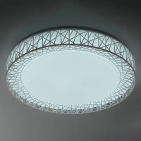 Светильник настенно-потолочный светодиодный Эра Savern с пультом управления 26 м² регулируемый свет, цвет белый