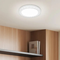 Светильник настенно-потолочный светодиодный Эра Savern с пультом управления 26 м² регулируемый свет, цвет белый