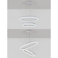 Люстра потолочная светодиодная Natali Kovaltseva нимб с пультом управления цвет белый