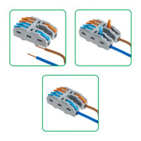 Клеммы разветвительные рычажковые Duwi СМК-524 PRO 2х4-проводные 4мм² серые 4шт 26660 4