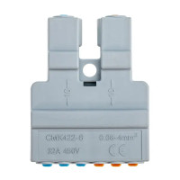 Клеммы разветвительные рычажковые Duwi СМК-526 PRO 2х6-проводные 4мм² серые 4шт 26661 1