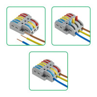 Клеммы разветвительные рычажковые Duwi СМК-536 PRO 3х6-проводные 4мм² серые 4шт 26661 1