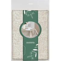 Скатерть Ветка 137x160 см цвет бежевый