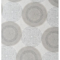 Скатерть Круги прямоугольная 135x220 см цвет серый