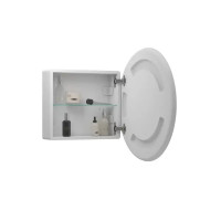 Шкаф зеркальный подвесной Time с подсветкой 60x60 см цвет белый