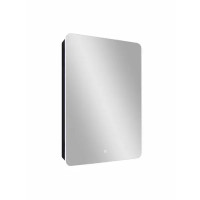 Шкаф зеркальный подвесной Perfect с подсветкой 56x85 см цвет черный