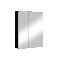 Шкаф зеркальный подвесной Perfect с подсветкой 76x85 см цвет черный