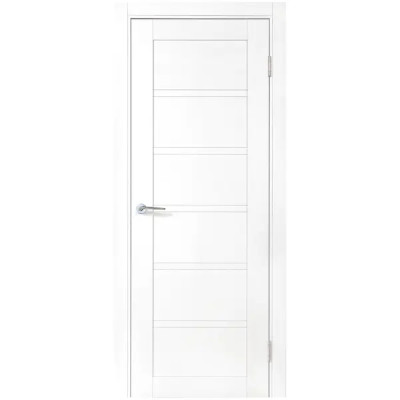 Дверь межкомнатная глухая с замком и петлями в комплекте Легенда-28.1 60x200 см полипропилен цвет белое дерево