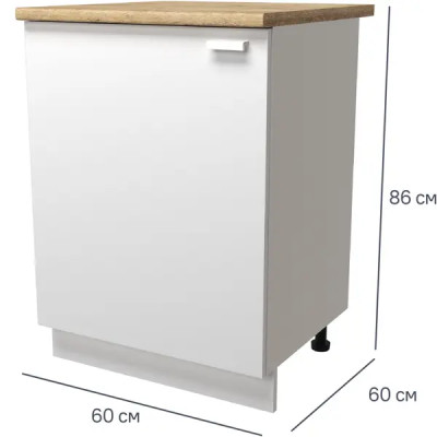 Шкаф напольный Изида 60x86x60 см ЛДСП цвет белый