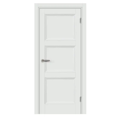 Дверь межкомнатная глухая с замком и петлями в комплекте Трилло 90x200 см Hardflex цвет белый жемчуг