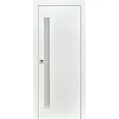 Дверь межкомнатная остекленная без замка и петель в комплекте 60x200 см финиш-бумага цвет белый