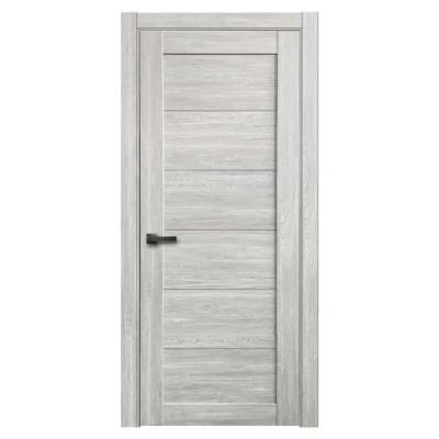 Дверь межкомнатная глухая с замком и петлями в комплекте Тренто 90x200 см ПВХ цвет дуб европейский серый