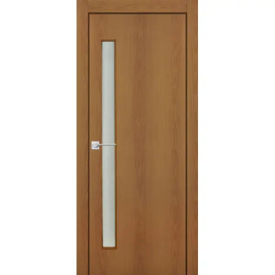 Дверь межкомнатная остекленная без замка и петель в комплекте 80x200 см финиш-бумага цвет миланский орех