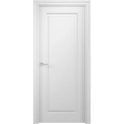 Дверь межкомнатная глухая без замка и петель в комплекте Аляска 200x80 см финиш-бумага цвет белый шелк