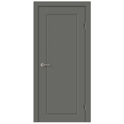 Дверь межкомнатная глухая с замком и петлями в комплекте Пьемонт 90x200 см Hardflex цвет стиппл грей