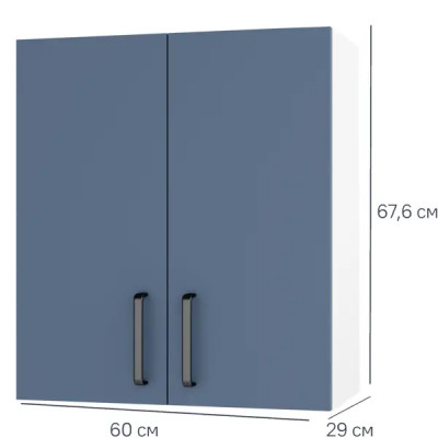 Шкаф навесной Нокса 60x67.6x29 см ЛДСП цвет голубой