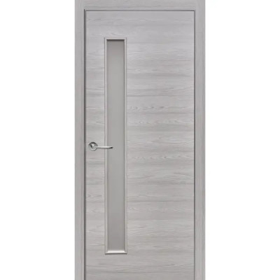 Дверь межкомнатная остекленная с замком в комплекте 70x200 см Hardflex цвет ясень серый