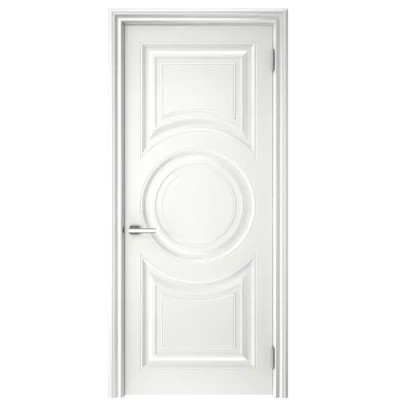 Дверь межкомнатная глухая с замком и петлями в комплекте Ларго 4 60x200 см эмаль цвет белый