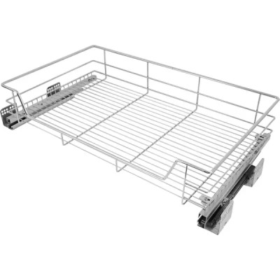 Корзина с выдвижным механизмом Jet 56x41x13 см, цвет хром