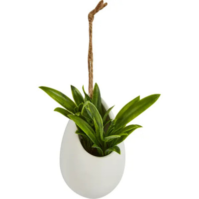 Искусственное растение в керамическом горшке на джутовой веревке d6x9.5 см микс полиэстер